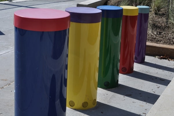 Drums at Fish Family Play Area Buffalo Bayou