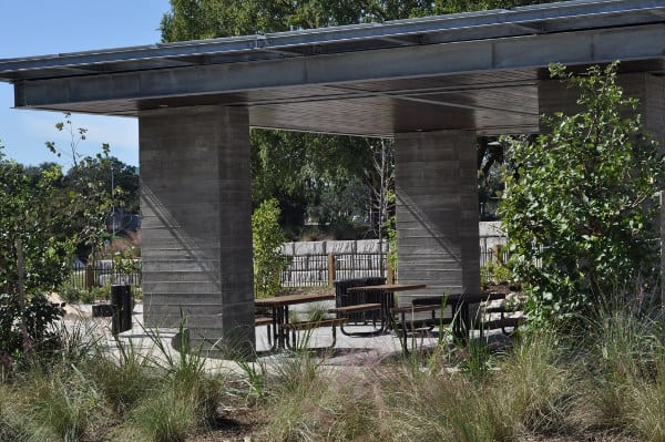 Picnic Pavillion at Fish Family Play Area Buffalo Bayou Park