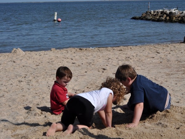 Sylvan Beach Park La Porte Digging in Sand