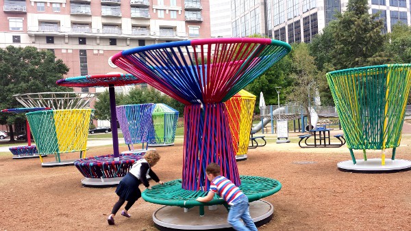 Spinning Los Trompos at Discovery Green