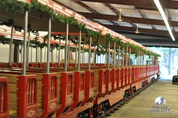 Hermann Park Train Barn with Holiday Train