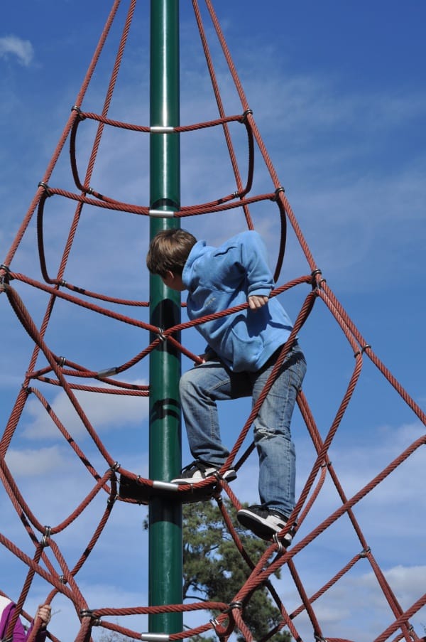 Matzke Park Spring Spider Web BigKidSmallCity