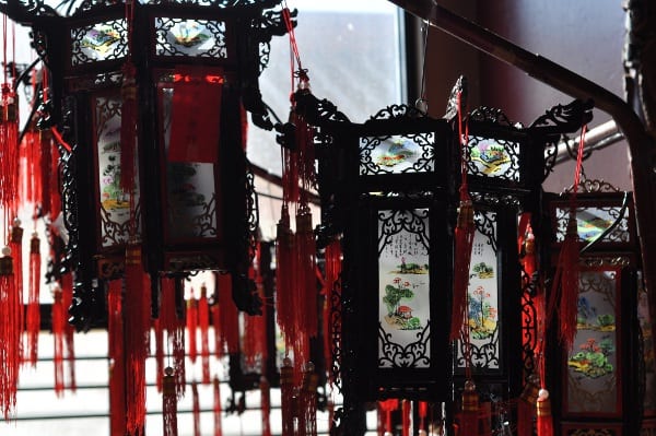 Lanterns inside Teo Chew Temple Houston Teo Chew Temple Houston Chinatown BigKidSmallCity.com HoustonParentsMagazine