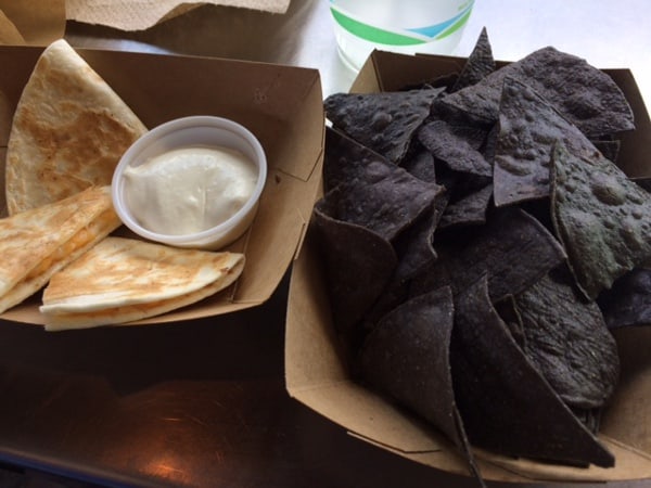 Velvet Taco Quesadillas and Chips