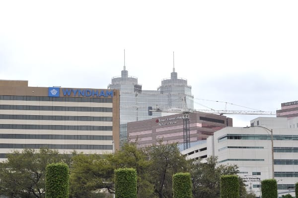 View of Medical Center from Wortham Park