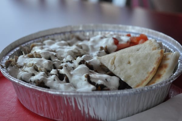 The Halal Guys Combo Beef and Chicken Platter