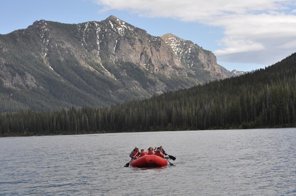 Rafting on Hyalite Lake Gallatin National ForestMontana