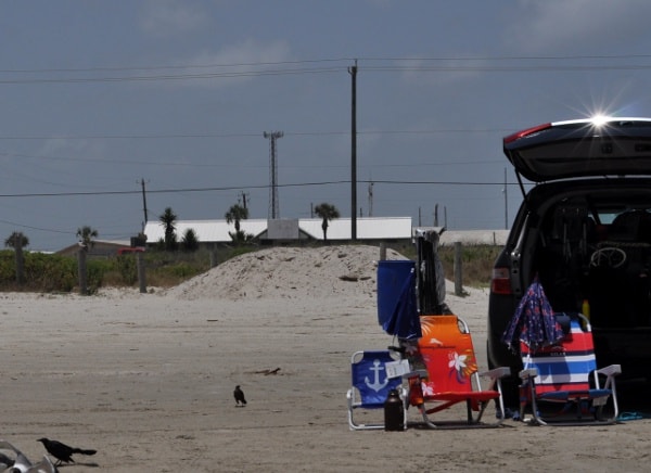 Galveston West Beach Parking on Beach