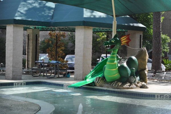 Sawmill Pool The Woodlands Dragon Slide