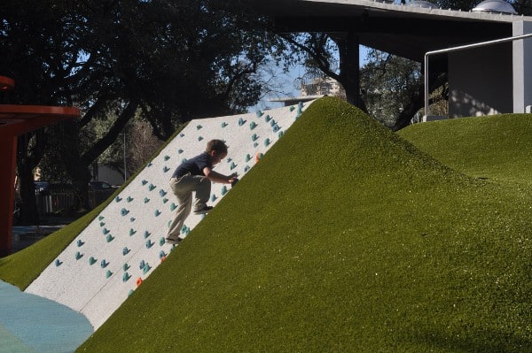 Levy Park Houston Rock Wall