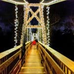 Bayou Bend Christmas Village Lit Up Bridge
