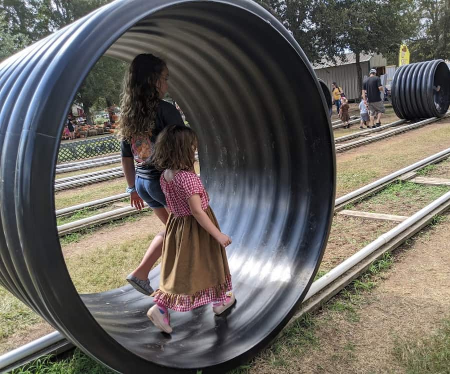 Walking in Tube at Blessington farms