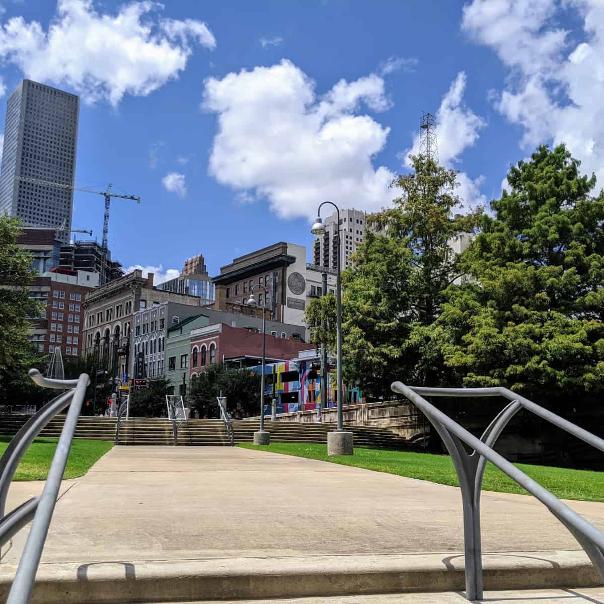 Downtown Houston from Allens Landing Steps