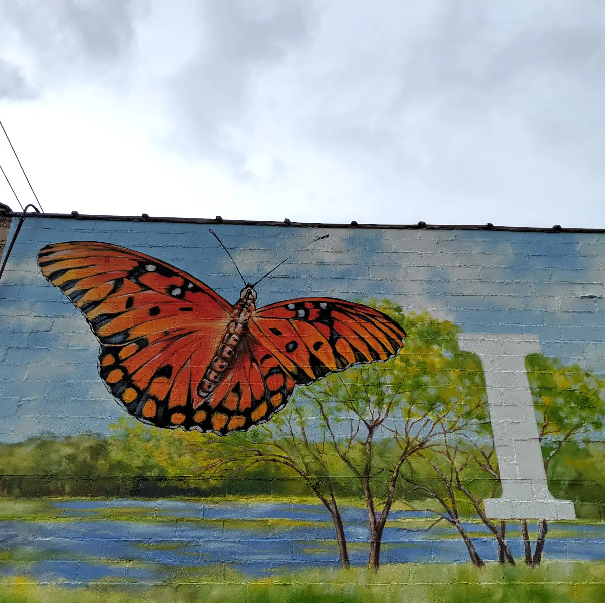 Butterfly on Arts District Mural