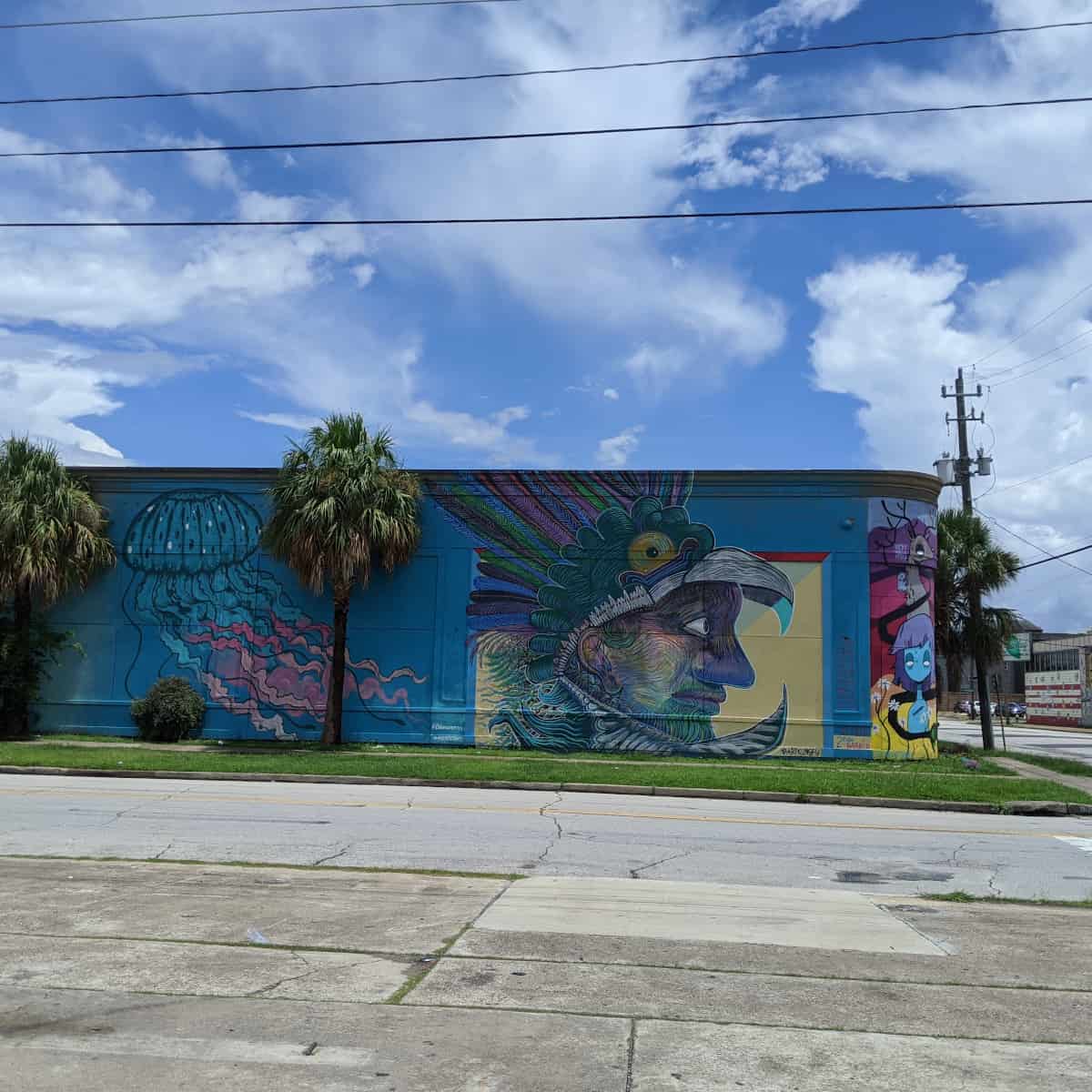 Mural of Mans Profile