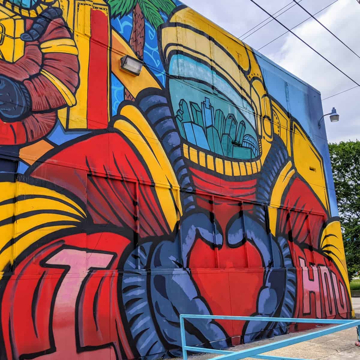 Houston Graffiti Building Astronaut Mural