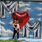 Houston Graffiti Building Mothers Day Balloons Mural
