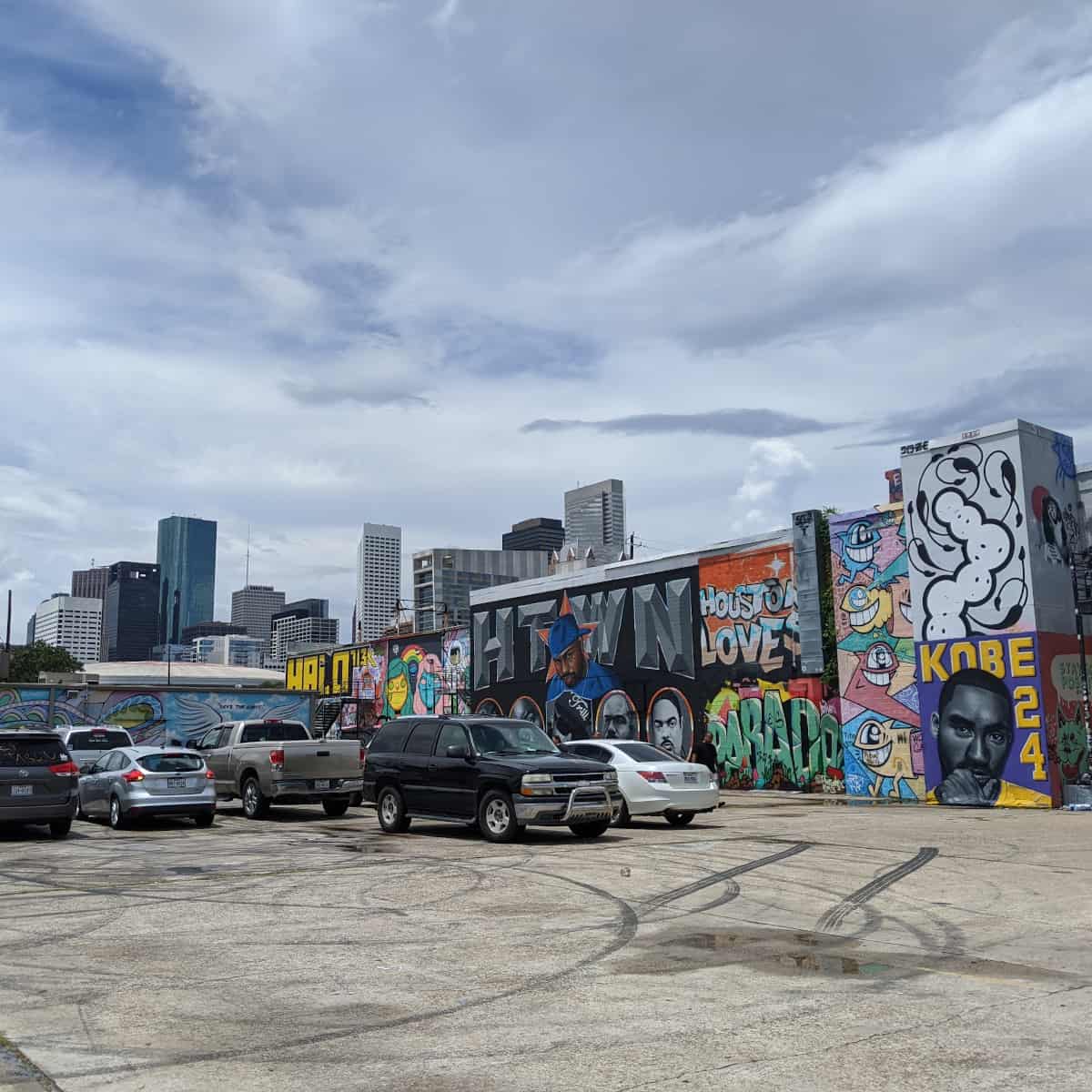 Houston Graffiti Building Parking Lot