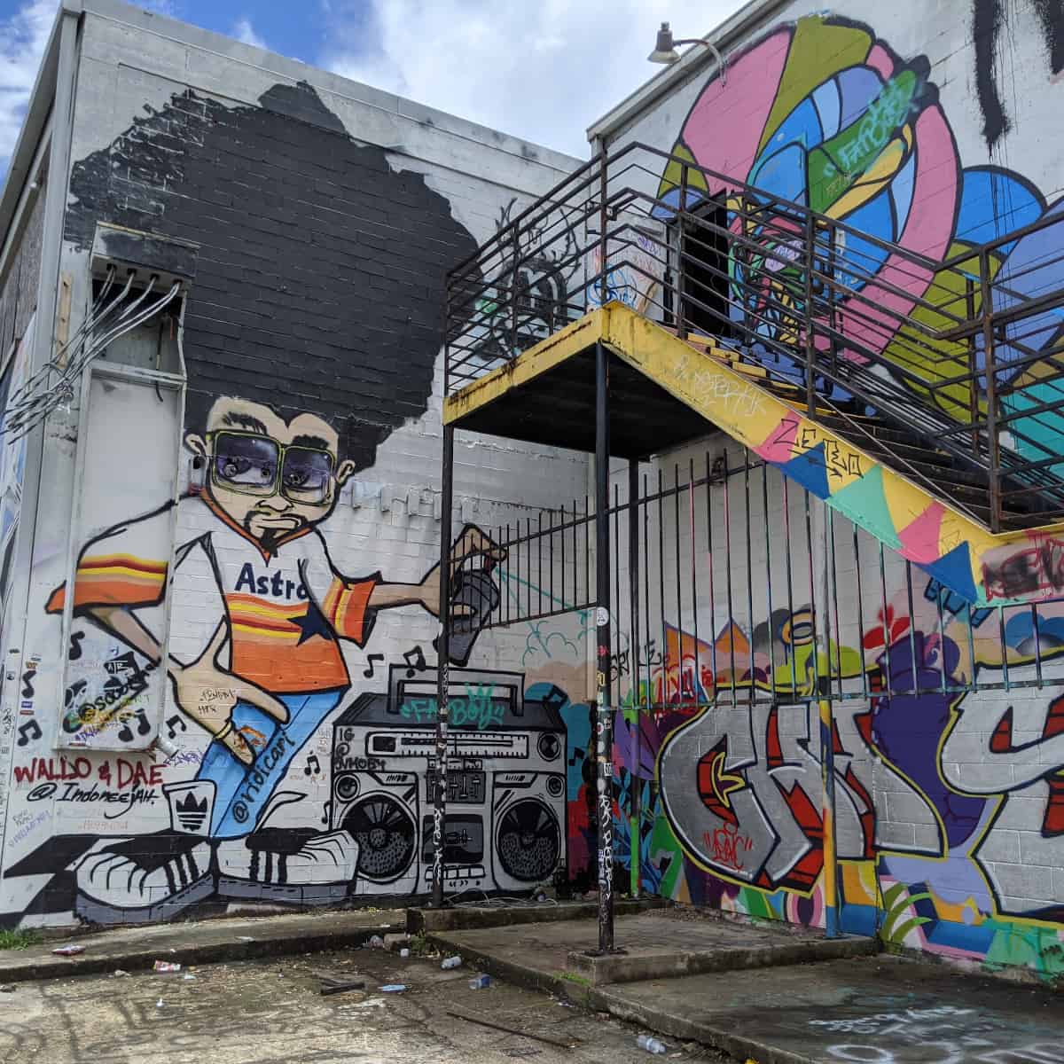 Stairway at Houston Graffiti Building