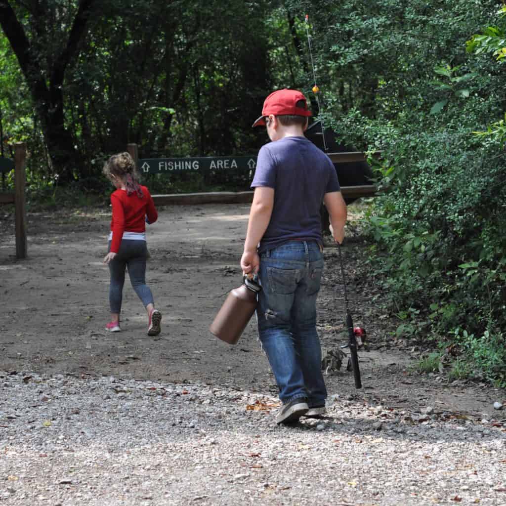 Lake Houston Wilderness Park Walking to Fishing Spot