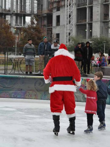 Skating with Santa at Discovery Green