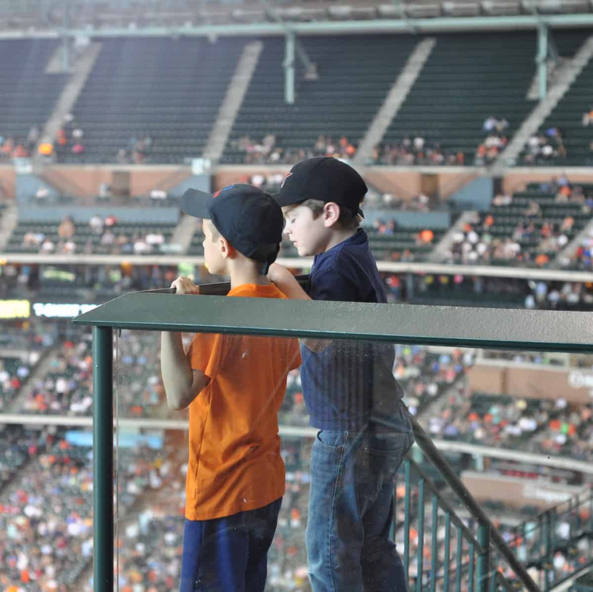 Boys at Astros Baseball Game