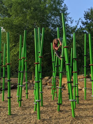 Houston Arboretum Nature Play Area Climbing Grass