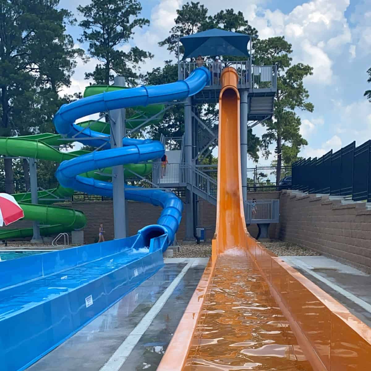 Conroe Waterpark Tall Water Slides