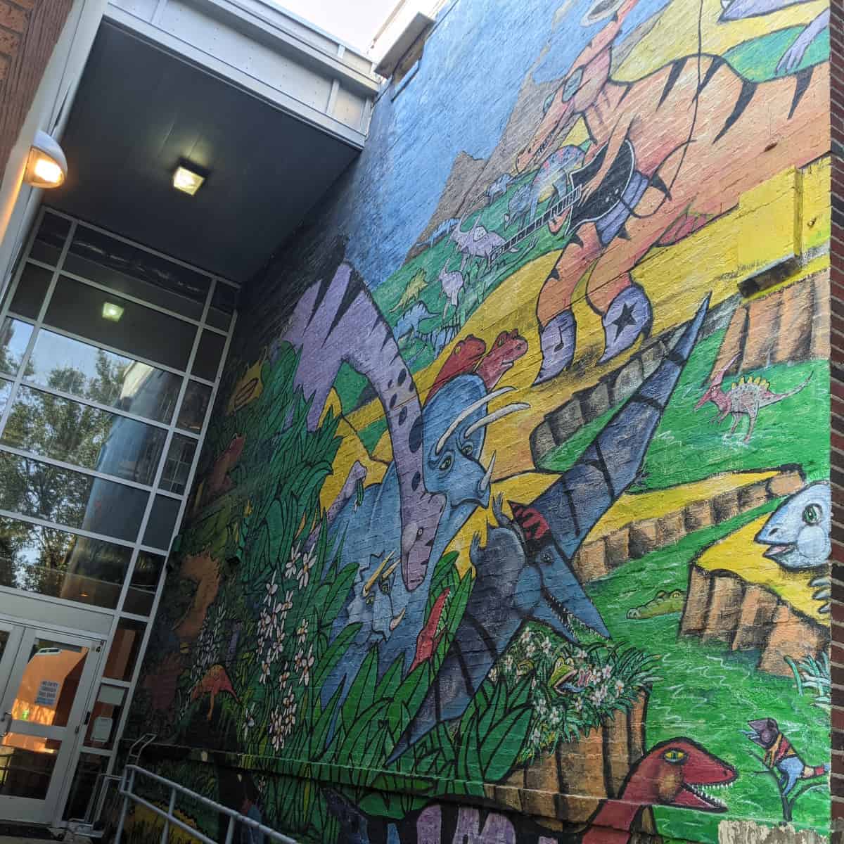 Dinosaur Mural at Travis Spark Park