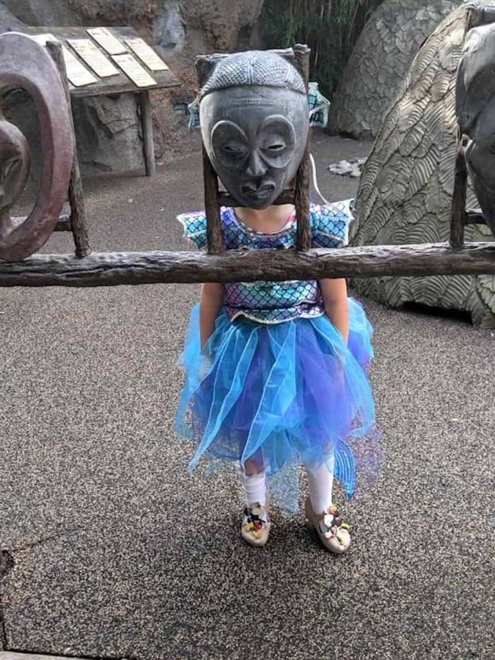 Wearing costume at Houston Zoo Zoo Boo