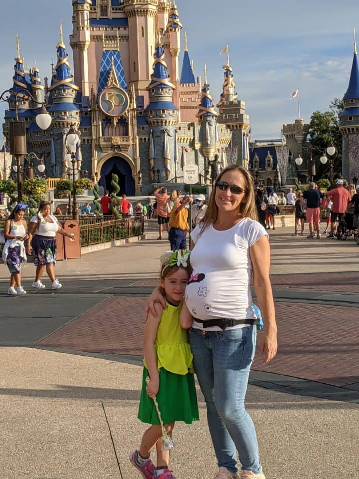 Pregnant Mom at Walt Disney World Magic Kingdom
