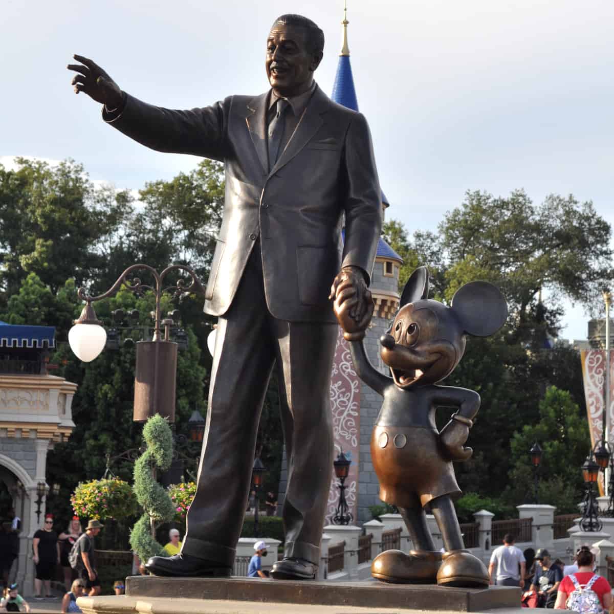 Walt Disney and Mickey Statue at Magic Kingdom