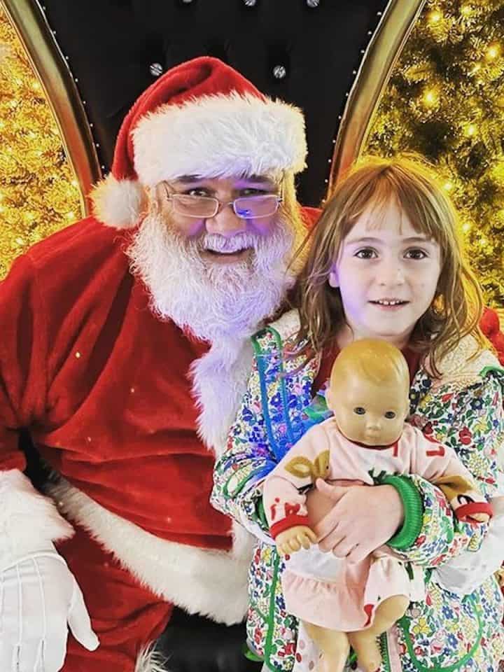 Santa with little girl