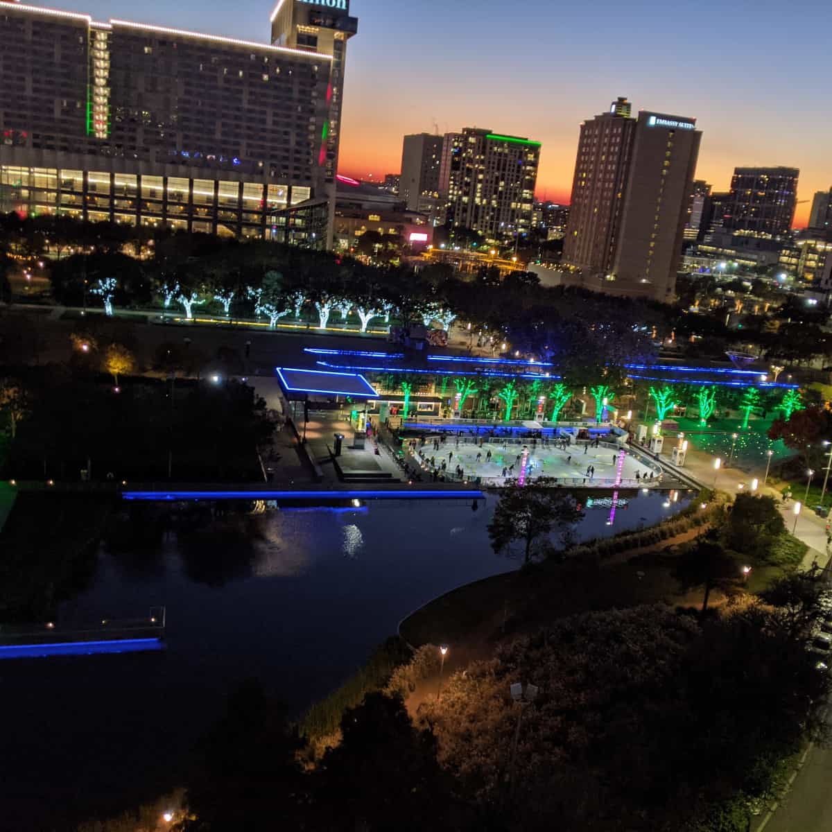 ICE at Discovery Green View from Marriott Marquis