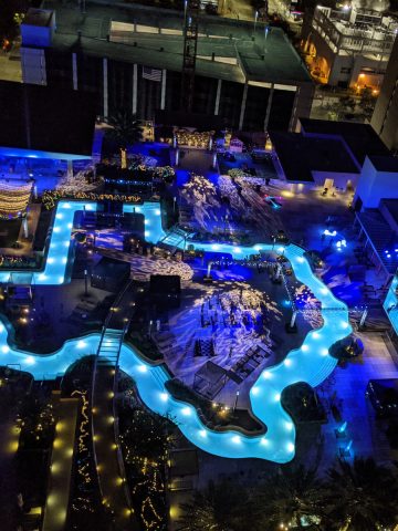 Texas Shaped Lazy River at Marriott Marquis Houston