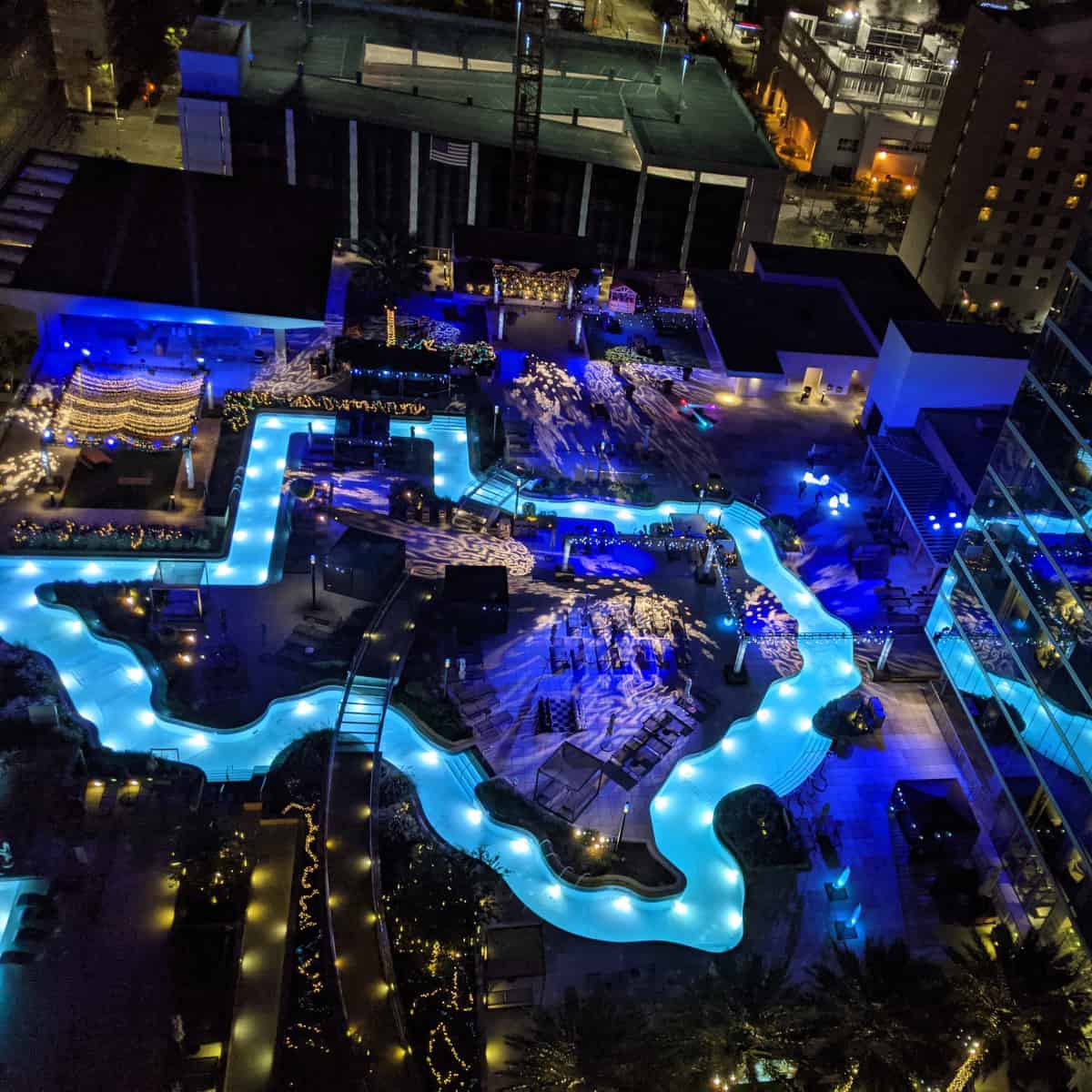 Texas Shaped Lazy River at Marriott Marquis Houston