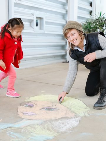 MATCH Family Day Chalk Drawing