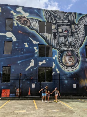 Downtown Mars Mural in Downtown Houston