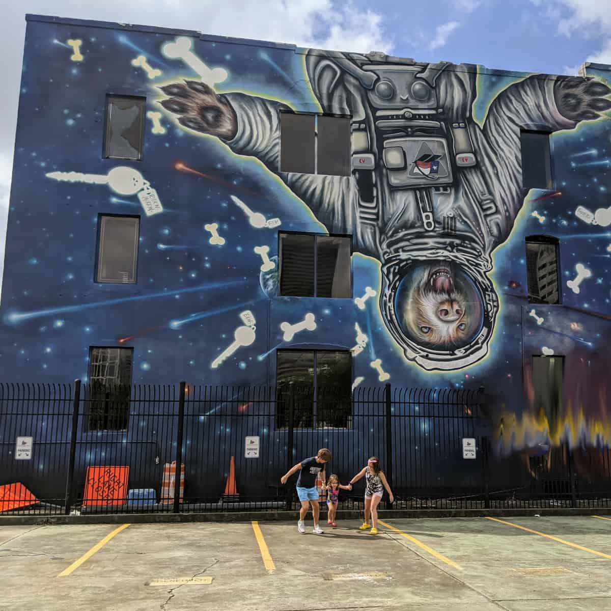 Downtown Mars Mural in Downtown Houston