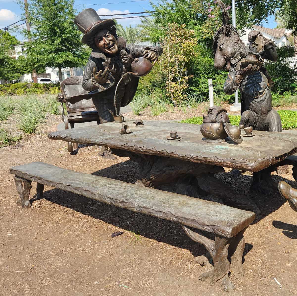 Mad Hatter Sculpture at Evelyns Park