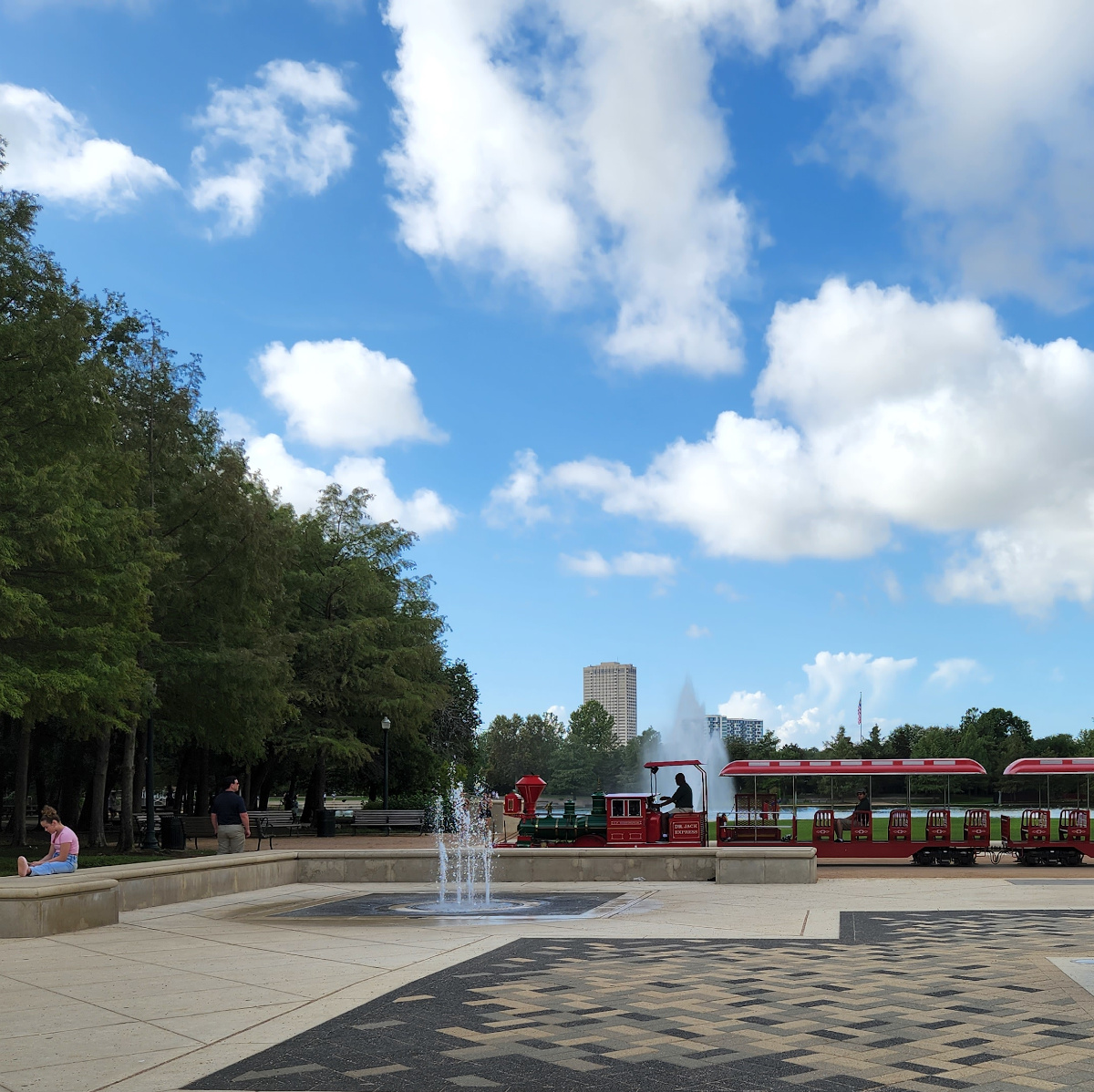 Hermann Park Train and Fountains